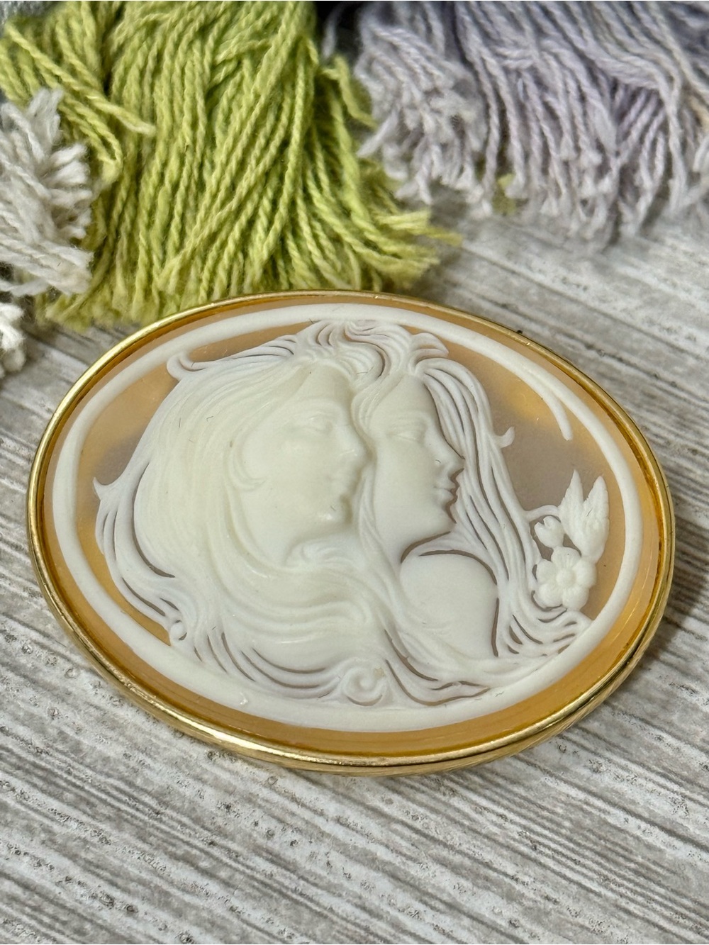 Vintage Ben Amun Victorian Cameo Brooch